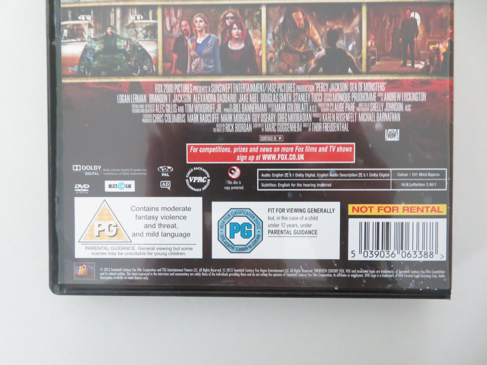 Percy Jackson: Sea of Monsters - B (DVD) Logan Lerman 2013 Region 2 Movie posters