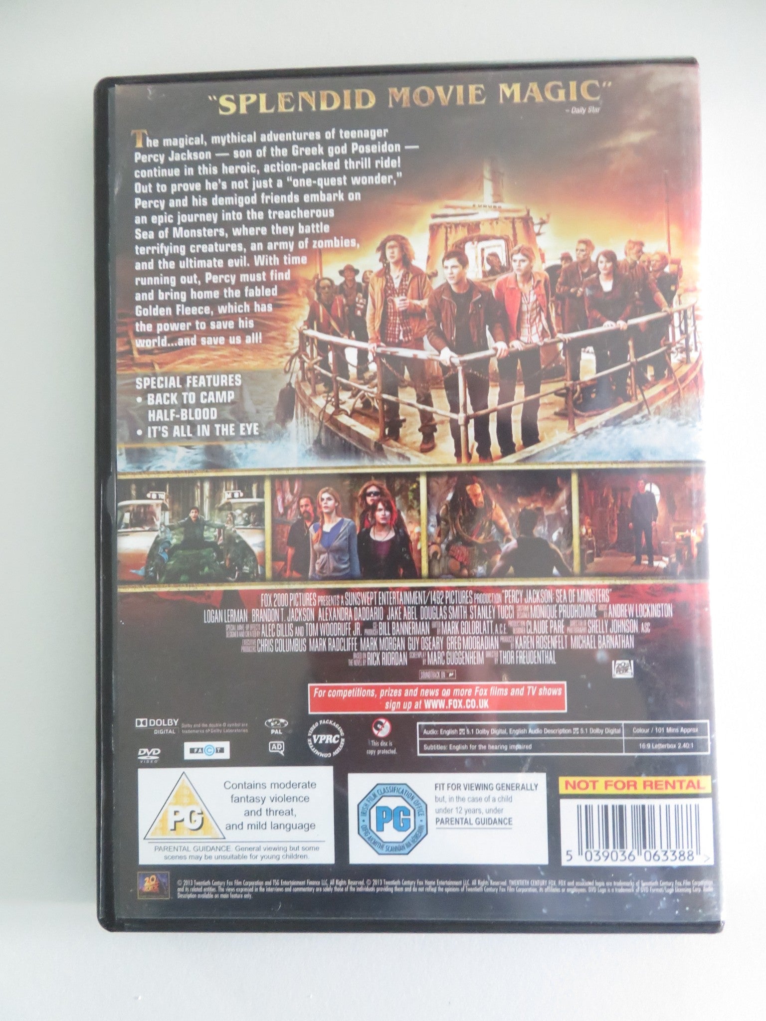 Percy Jackson: Sea of Monsters (DVD) Logan Lerman 2013 Region 2 Movie posters