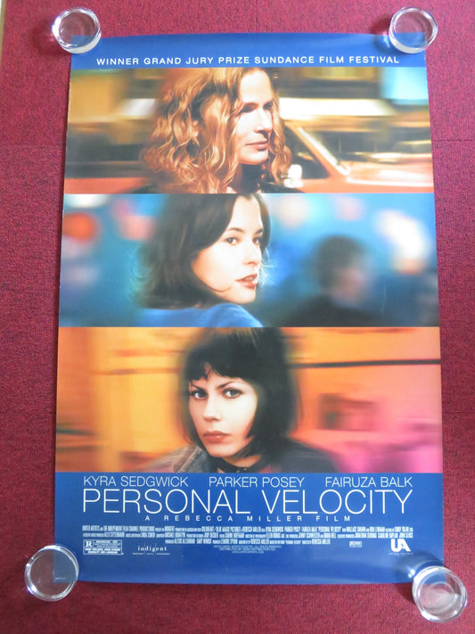 PERSONAL VELOCITY US ONE SHEET ROLLED POSTER KYRA SEDGWICK FAIRUZA BALK 2002 Rendezvous Cinema Movie posters