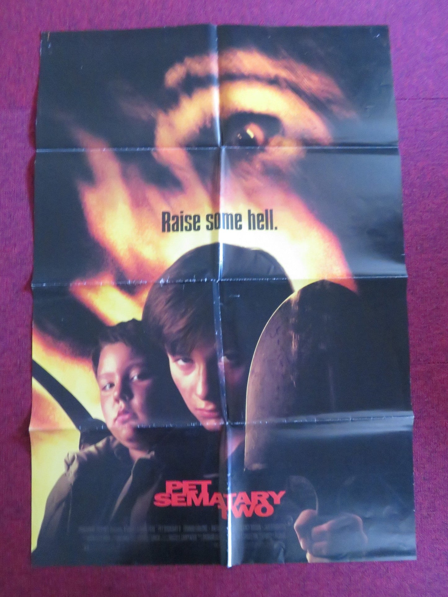 PET SEMATARY TWO - B FOLDED US ONE SHEET POSTER EDWARD FURLONG A. EDWARDS 1992 Rendezvous Cinema Movie posters