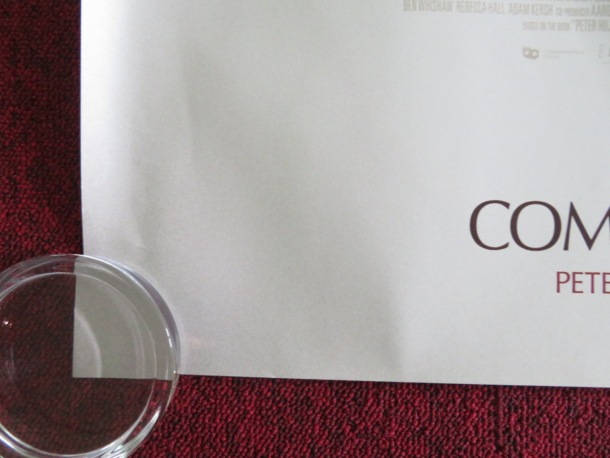 PETER HUJAR'S DAY UK QUAD ROLLED POSTER REBECCA HALL BEN WHISHAW 2025 Movie posters