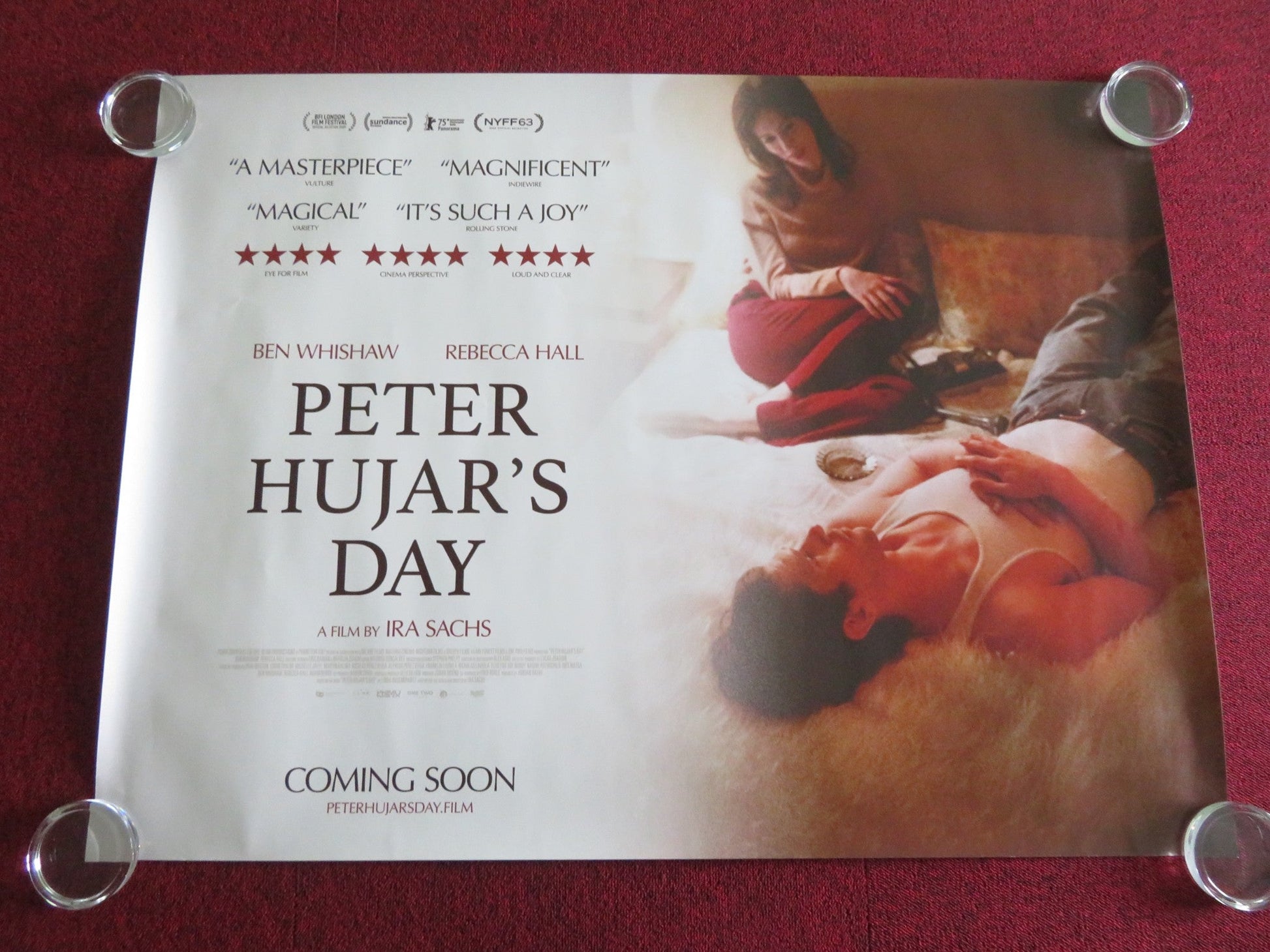 PETER HUJAR'S DAY UK QUAD ROLLED POSTER REBECCA HALL BEN WHISHAW 2025 Movie posters