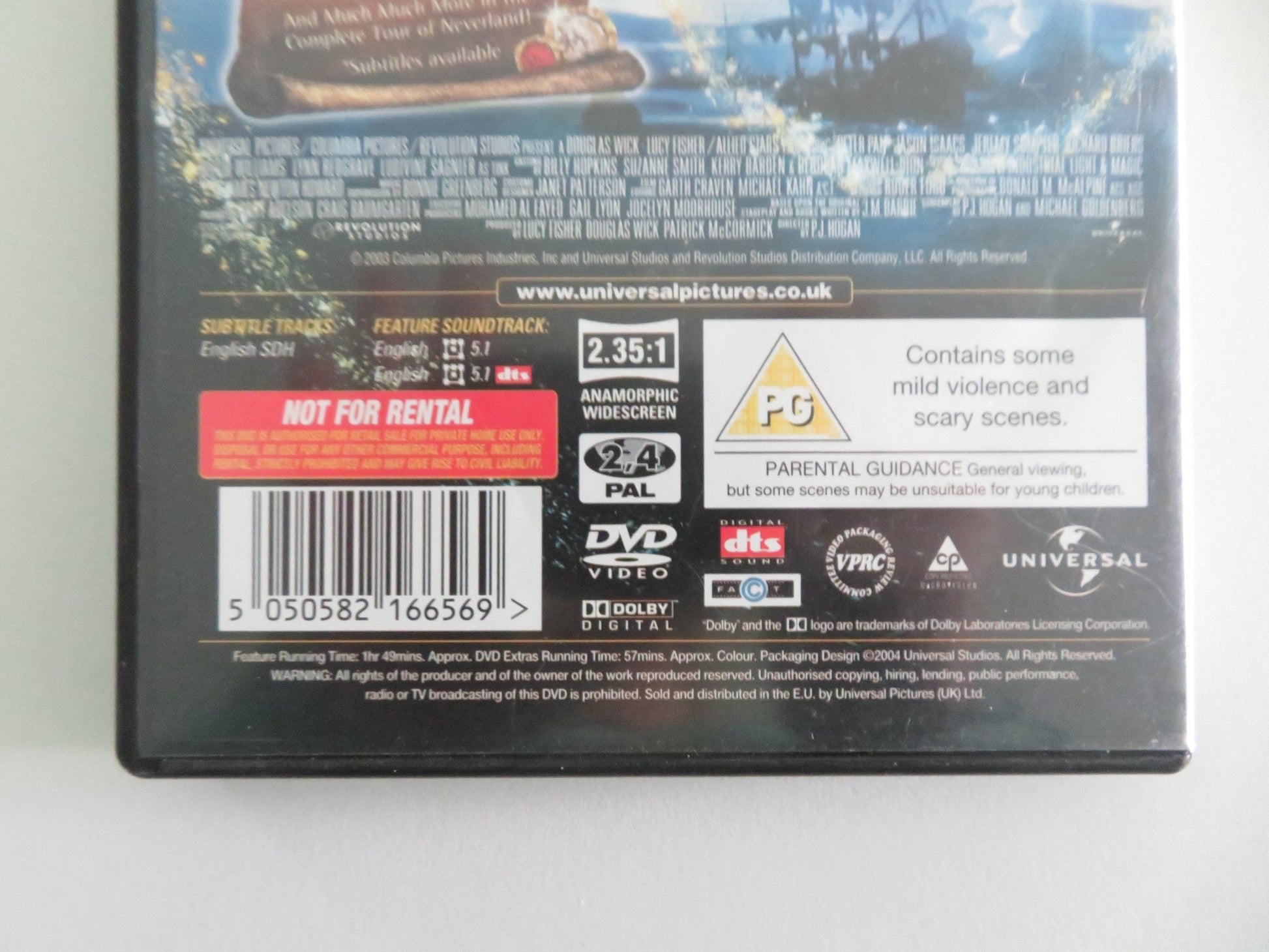 Peter Pan (DVD) Jason Isaacs Jeremy Sumpter 2003 Region 2, 4 Movie posters