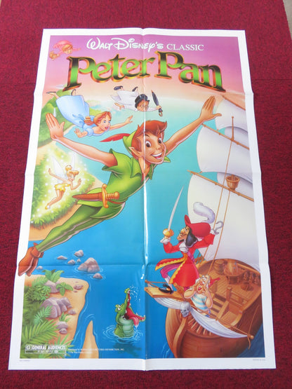 PETER PAN FOLDED US ONE SHEET POSTER BOBBY DRISCOLL KATHRYN BEAUMONT 1989 Rendezvous Cinema Movie posters