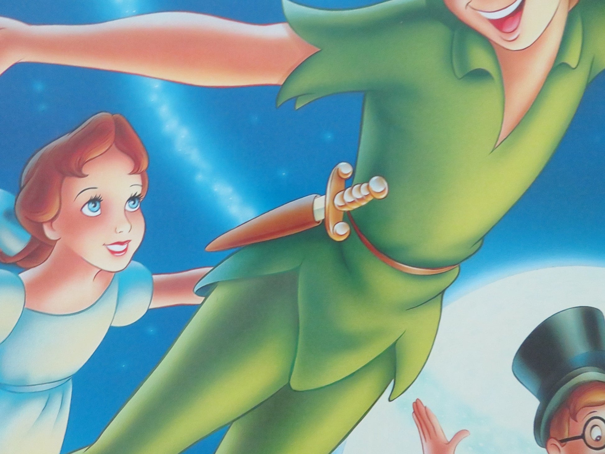 PETER PAN VHS VIDEO POSTER ROLLED DISNEY BOBBY DRISCOLL KATHRYN BEAUMONT 1993 Movie posters