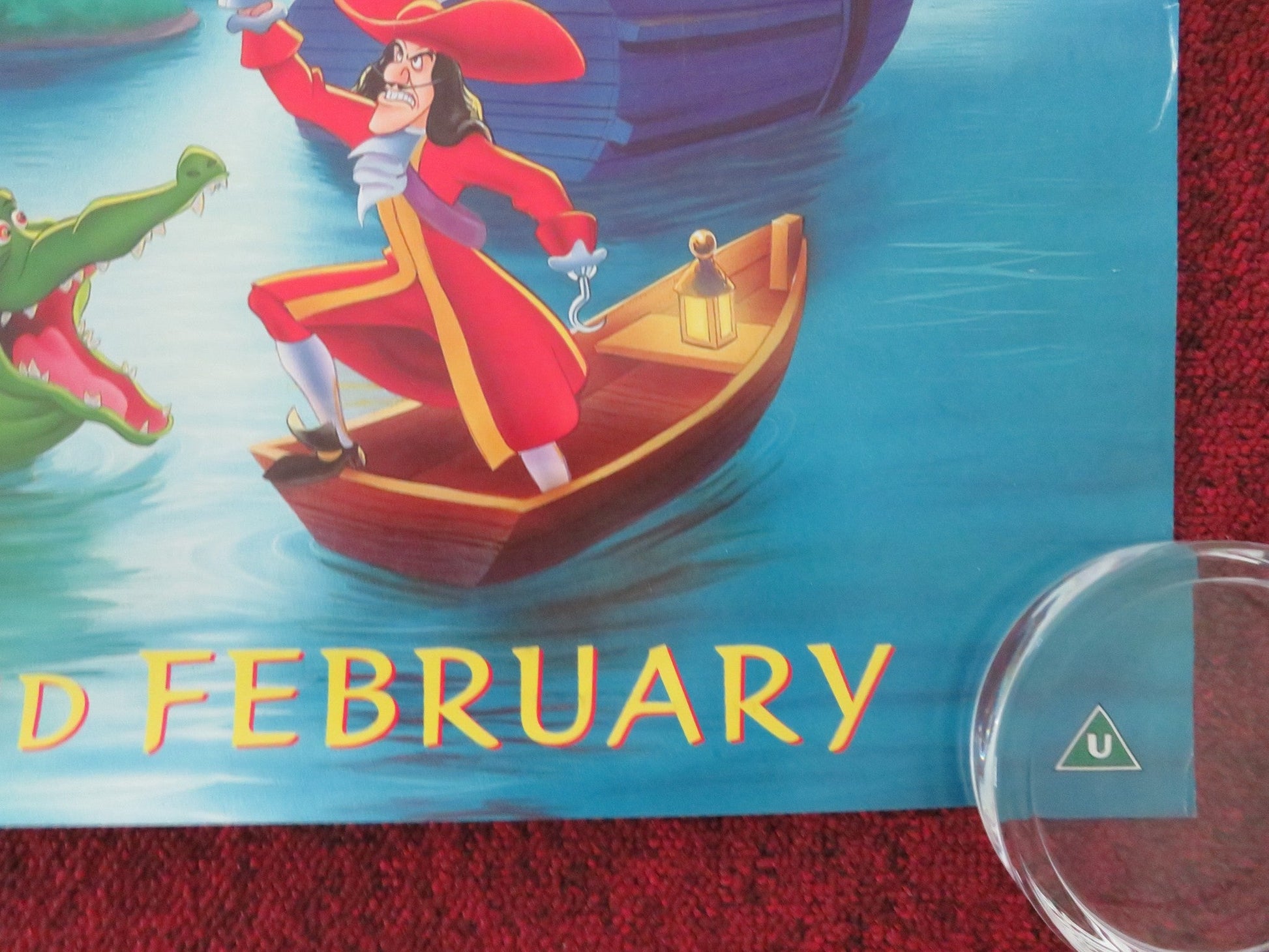 PETER PAN VHS VIDEO POSTER ROLLED DISNEY BOBBY DRISCOLL KATHRYN BEAUMONT 1993 Movie posters