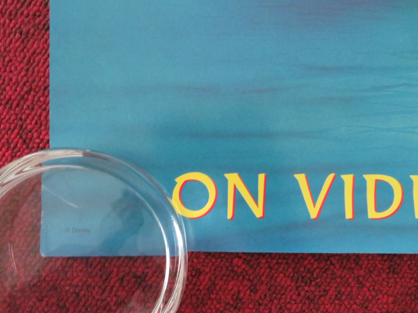 PETER PAN VHS VIDEO POSTER ROLLED DISNEY BOBBY DRISCOLL KATHRYN BEAUMONT 1993 Movie posters