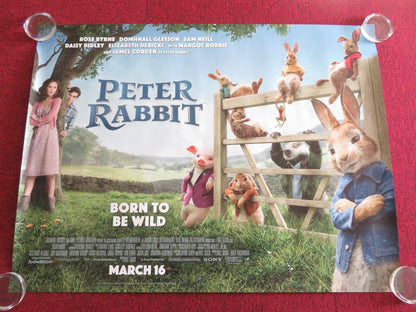 PETER RABBIT - B UK QUAD ROLLED POSTER ROSE BYRNE DOMHNALL GLEESON 2018 Rendezvous Cinema Movie posters