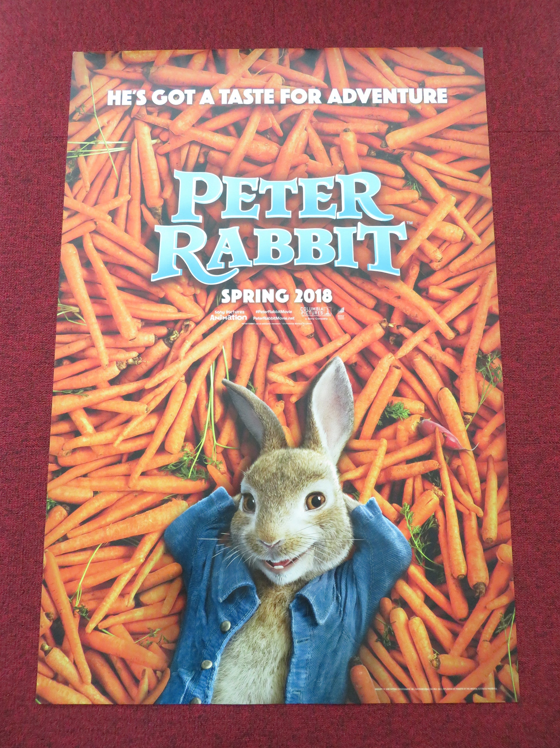 Peter Rabbit - B US One Sheet Rolled Poster James Corden Domhnall Gleeson 2018 Movie posters