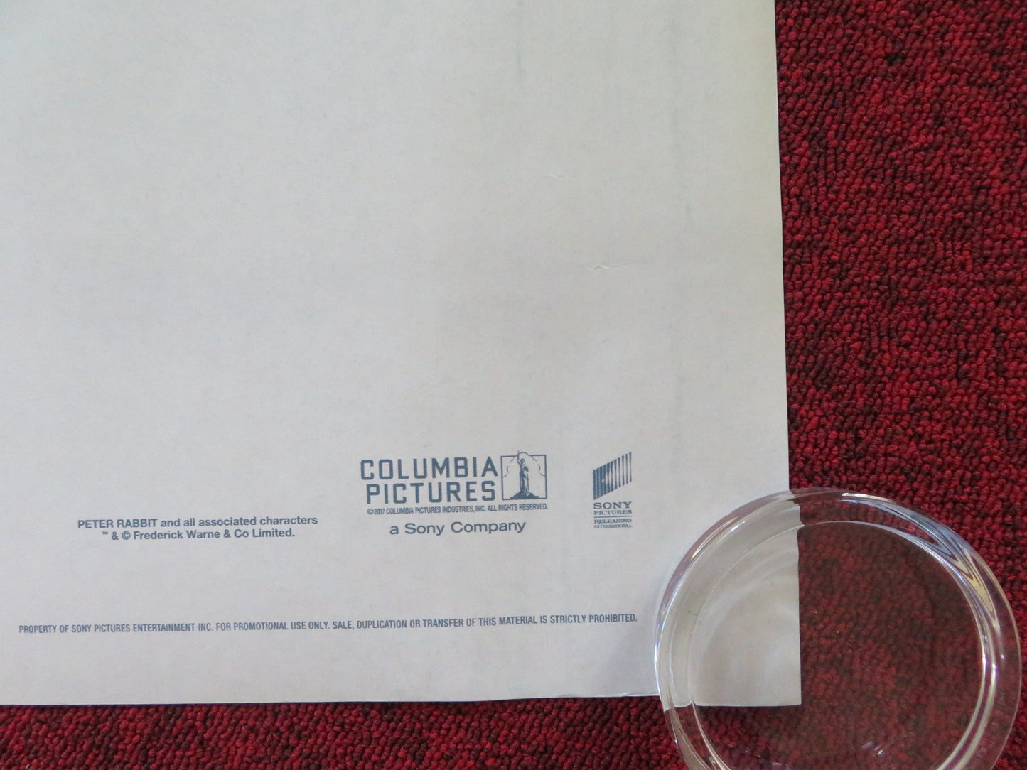 PETER RABBIT UK QUAD ROLLED POSTER JAMES CORDEN ROSE BYRNE 2018 Rendezvous Cinema Movie posters