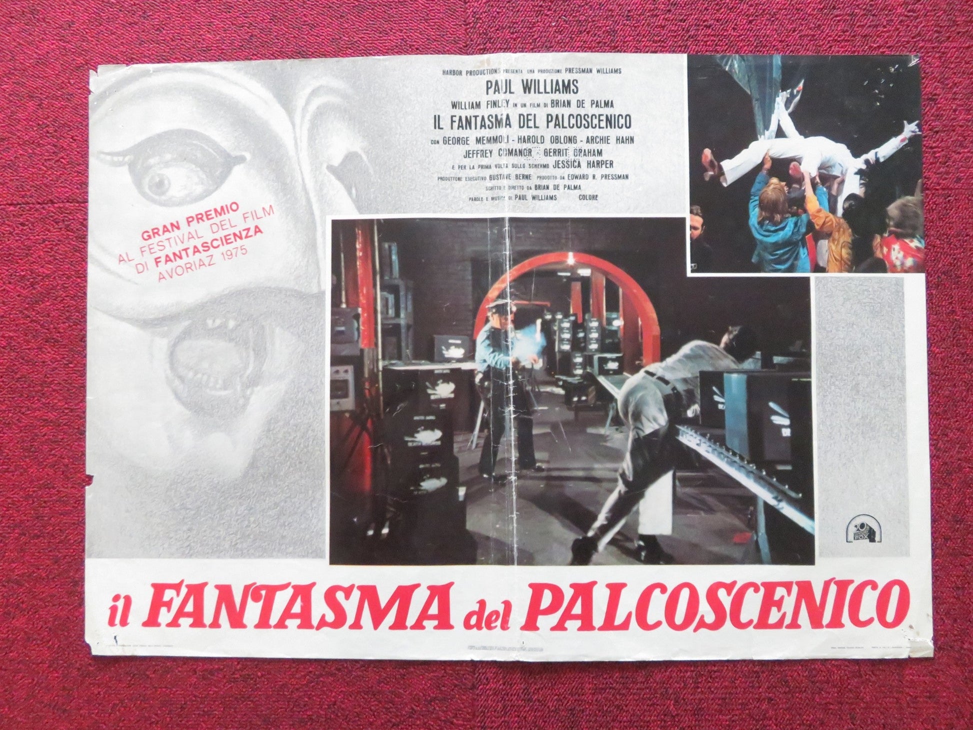 PHANTOM OF THE PARADISE ITALIAN FOTOBUSTA POSTER PAUL WILLIAMS W. FINLEY 1975 Rendezvous Cinema Movie posters