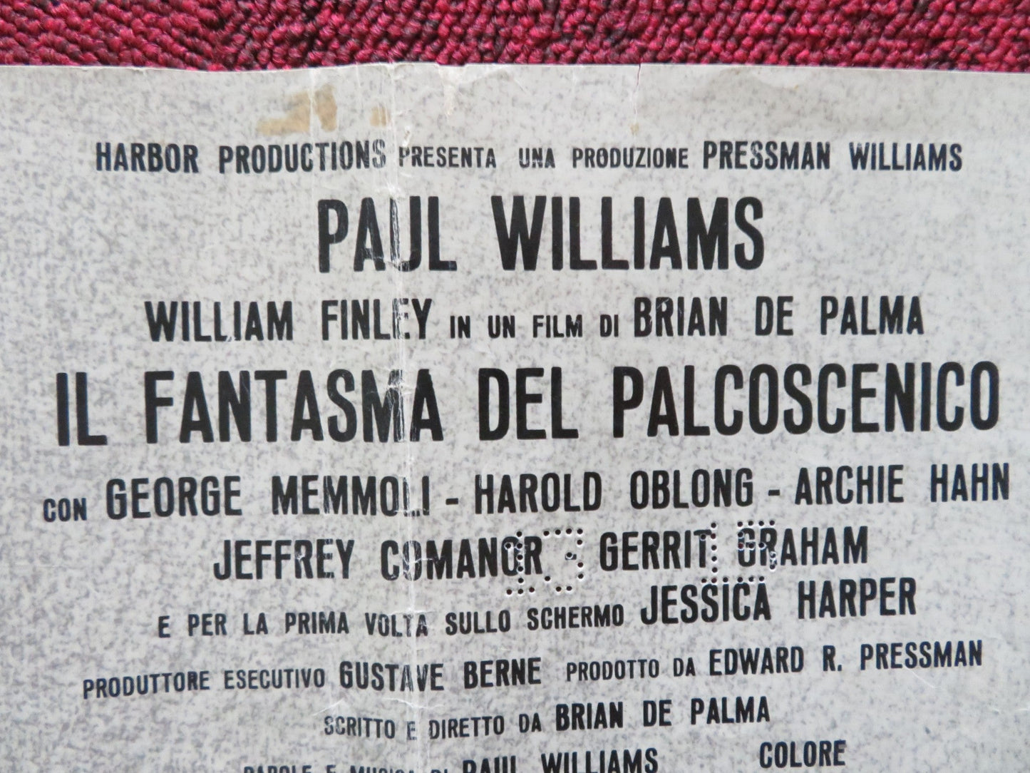 PHANTOM OF THE PARADISE ITALIAN FOTOBUSTA POSTER PAUL WILLIAMS W. FINLEY 1975 Rendezvous Cinema Movie posters