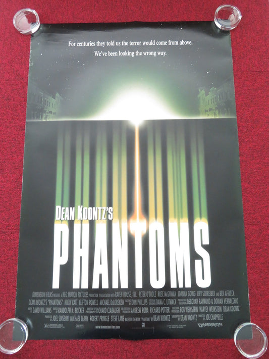 Phantoms US One Sheet Rolled Poster Peter O'Toole Ben Affleck L. Schreiber 1998 Movie posters