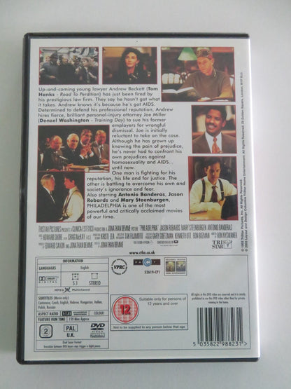 PHILADELPHIA (DVD) TOM HANKS DENZEL WASHINGTON 1993 REGION 2 Movie posters
