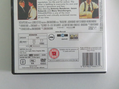 PHILADELPHIA (DVD) TOM HANKS DENZEL WASHINGTON 1993 REGION 2 Movie posters