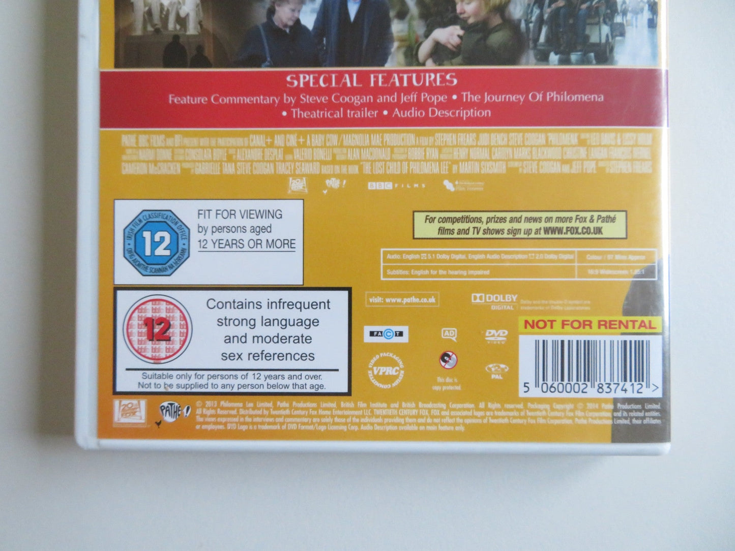 PHILOMENA (DVD) JUDI DENCH STEVE COOGAN 2013 REGION 2 Movie posters