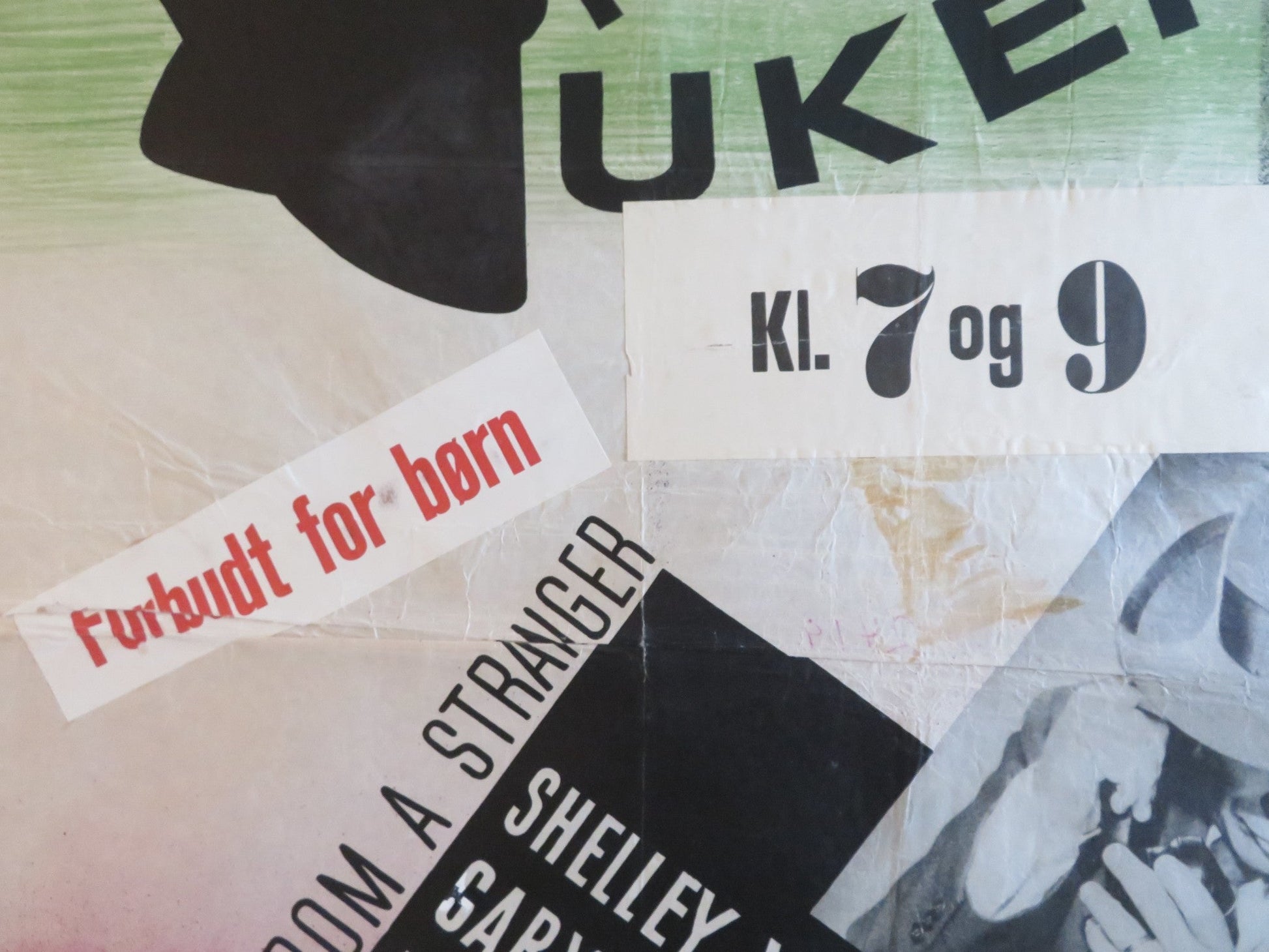 PHONE CALL FROM A STRANGER DANISH POSTER ROLLED SHELLEY WINTERS G. MERRILL 1953 Rendezvous Cinema Movie posters