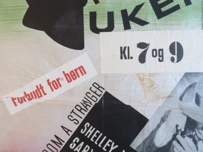 PHONE CALL FROM A STRANGER DANISH POSTER ROLLED SHELLEY WINTERS G. MERRILL 1953 Rendezvous Cinema Movie posters