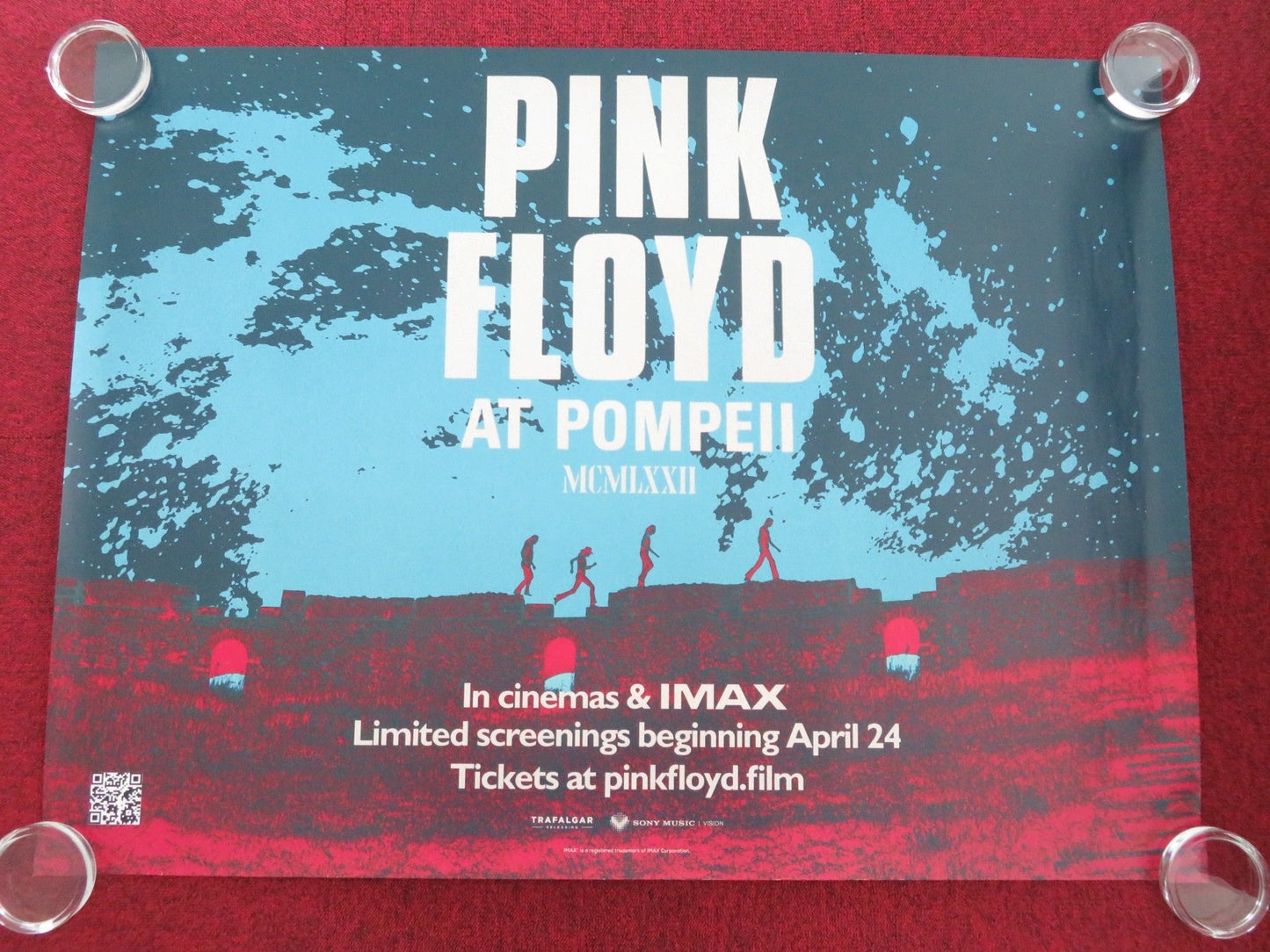 PINK FLOYD: LIVE AT POMPEII MCMLXXII UK QUAD ROLLED POSTER GILMOUR WATERS 2025 Movie posters