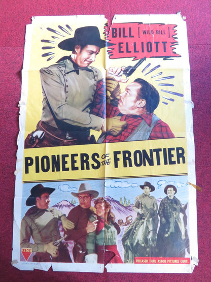 PIONEERS OF THE FRONTIER FOLDED US ONE SHEET POSTER ELLIOTT DICK CURTIS 1940 Rendezvous Cinema Movie posters