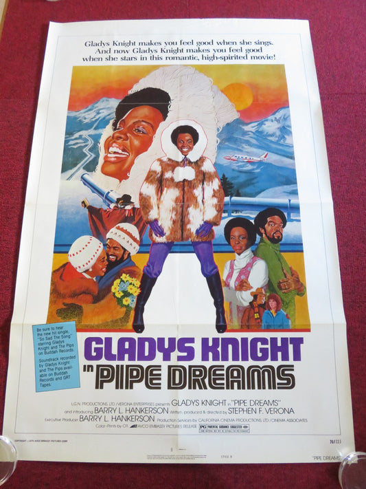 PIPE DREAMS STYLE B US ONE SHEET ROLLED POSTER GLADYS KNIGHT WAYNE TIPPIT 1976 Rendezvous Cinema Movie posters