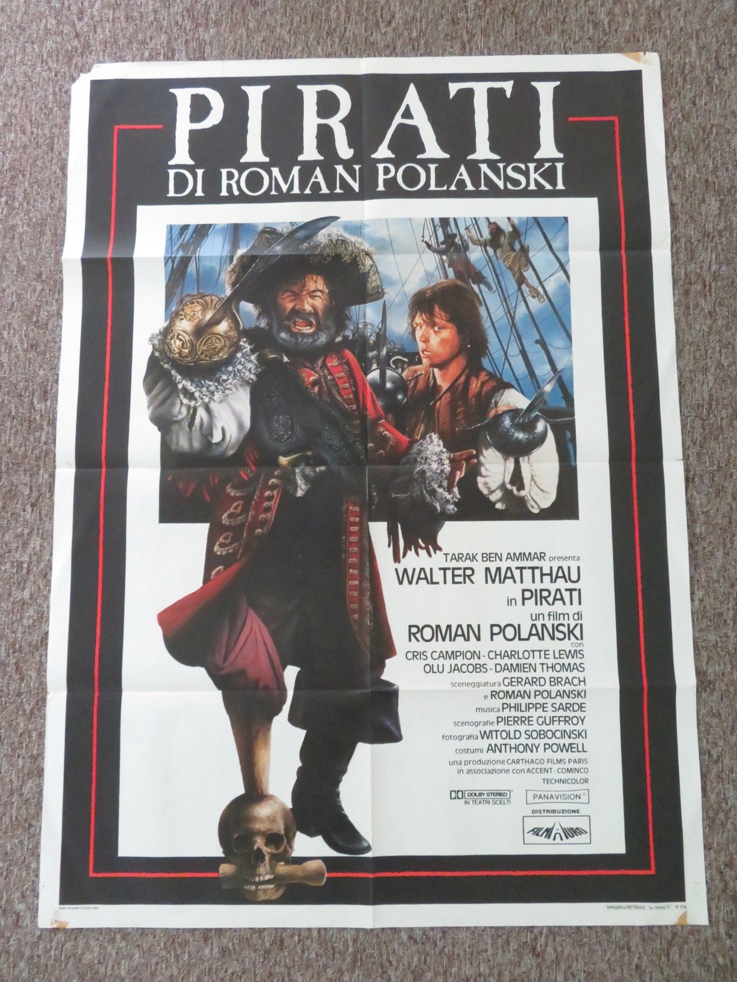 PIRATES ITALIAN 2 FOGLIO POSTER WALTER MATTHAU CRIS CAMPION 1986 Rendezvous Cinema Movie posters