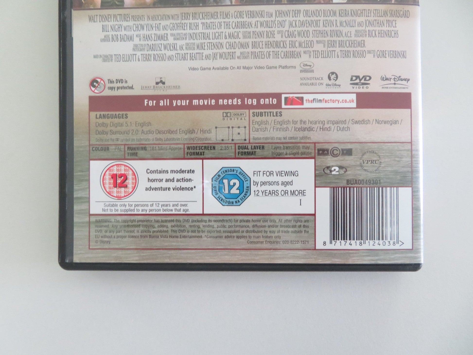 PIRATES OF THE CARIBBEAN: AT WORLD'S END - 2 DISC SPECIAL EDITION (DVD) REGION 2 Movie posters