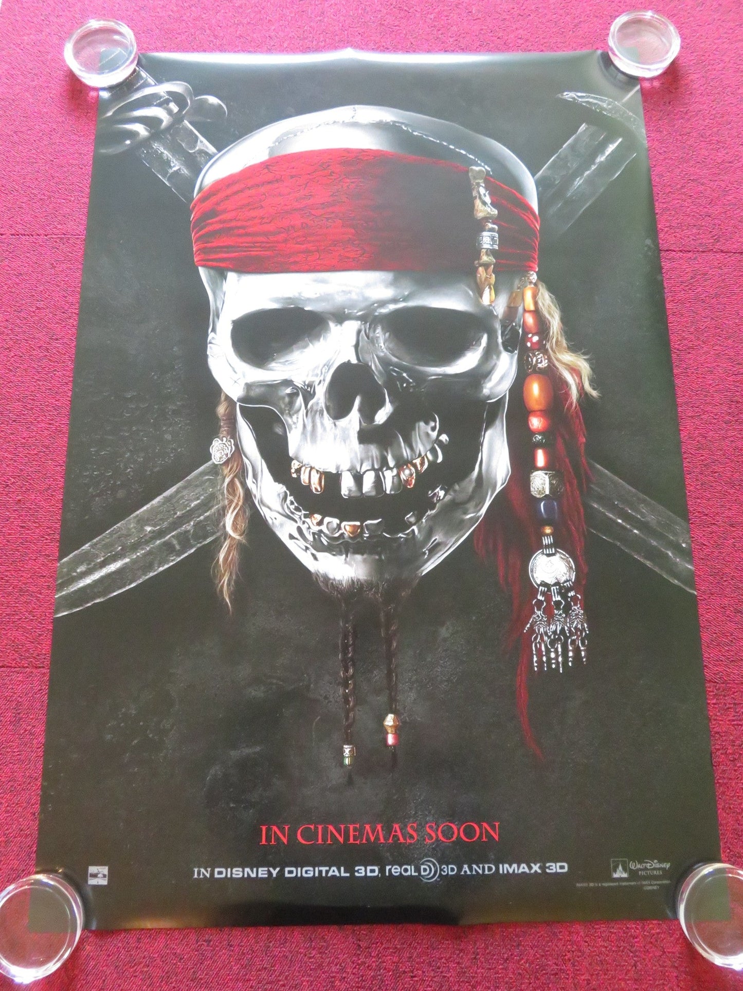 PIRATES OF THE CARIBBEAN: ON STRANGER TIDES - A US ONE SHEET ROLLED POSTER 2011 Rendezvous Cinema Movie posters