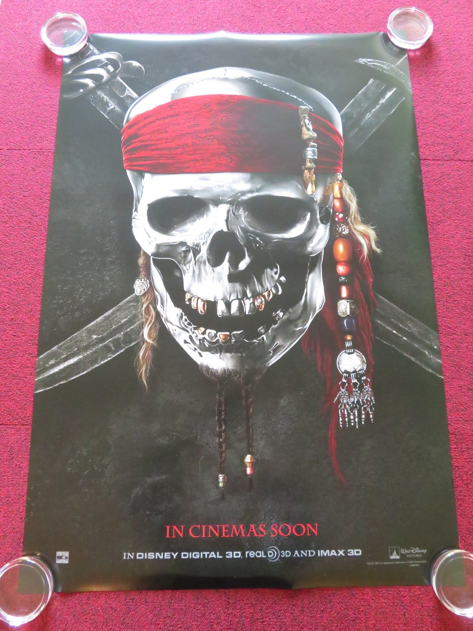 PIRATES OF THE CARIBBEAN: ON STRANGER TIDES - A US ONE SHEET ROLLED POSTER 2011 Rendezvous Cinema Movie posters