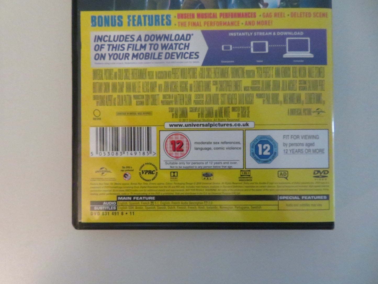PITCH PERFECT 3 - MOVIE COLLECTION (DVD BOXSET) A. KENDRICK R. WILSON REGION 2, 4 Movie posters