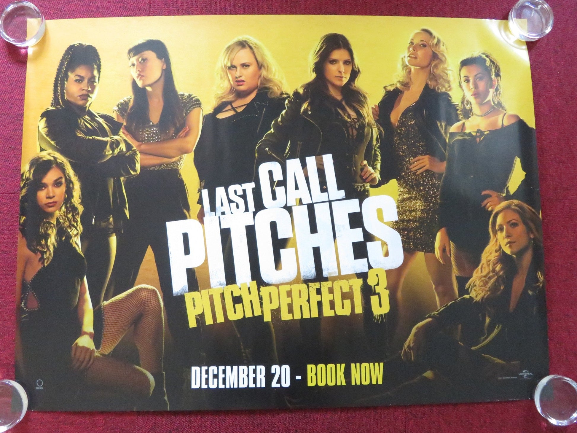 PITCH PERFECT 3 UK QUAD ROLLED POSTER REBEL WILSON ANNA KENDRICK 2017 Rendezvous Cinema Movie posters