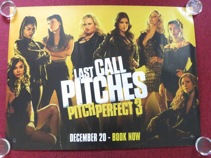 PITCH PERFECT 3 UK QUAD ROLLED POSTER REBEL WILSON ANNA KENDRICK 2017 Rendezvous Cinema Movie posters