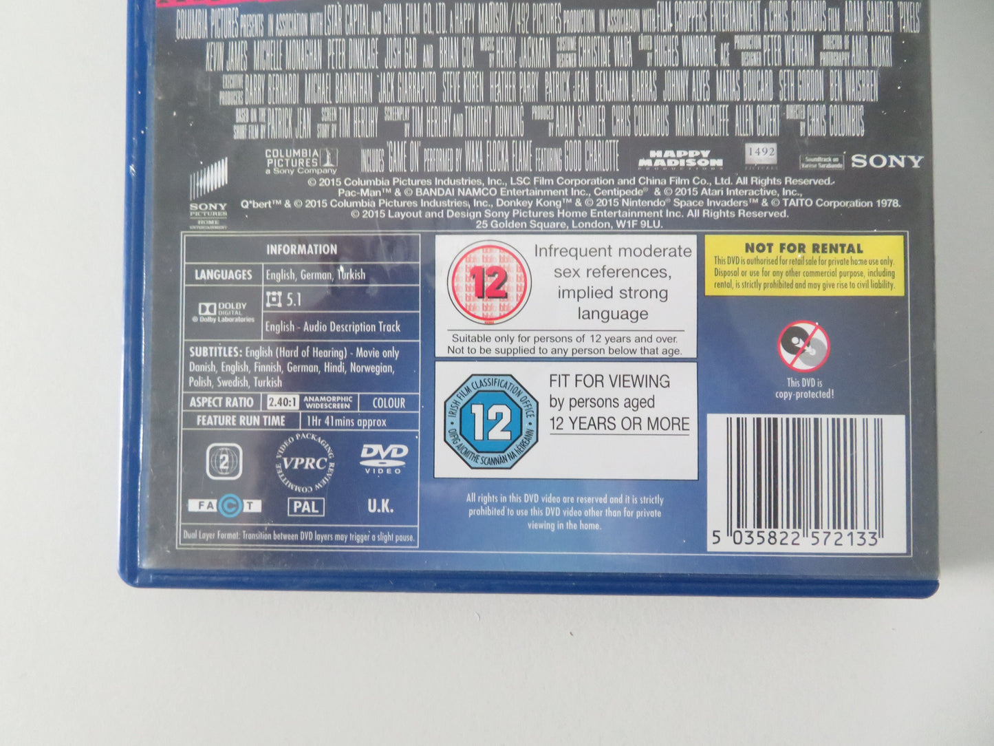 Pixels (DVD) Adam Sandler Peter Dinklage 2015 Region 2 Movie posters