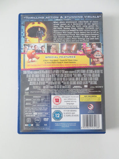 Pixels (DVD) Adam Sandler Peter Dinklage 2015 Region 2 Movie posters
