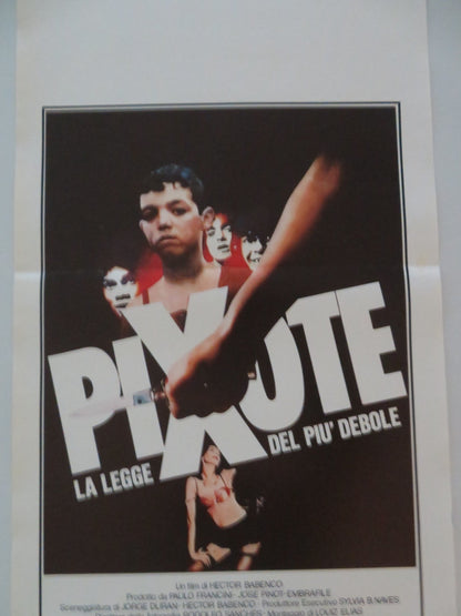 PIXOTE ITALIAN LOCANDINA POSTER FERNANDO RAMOS DA SILVA 1983 Movie posters