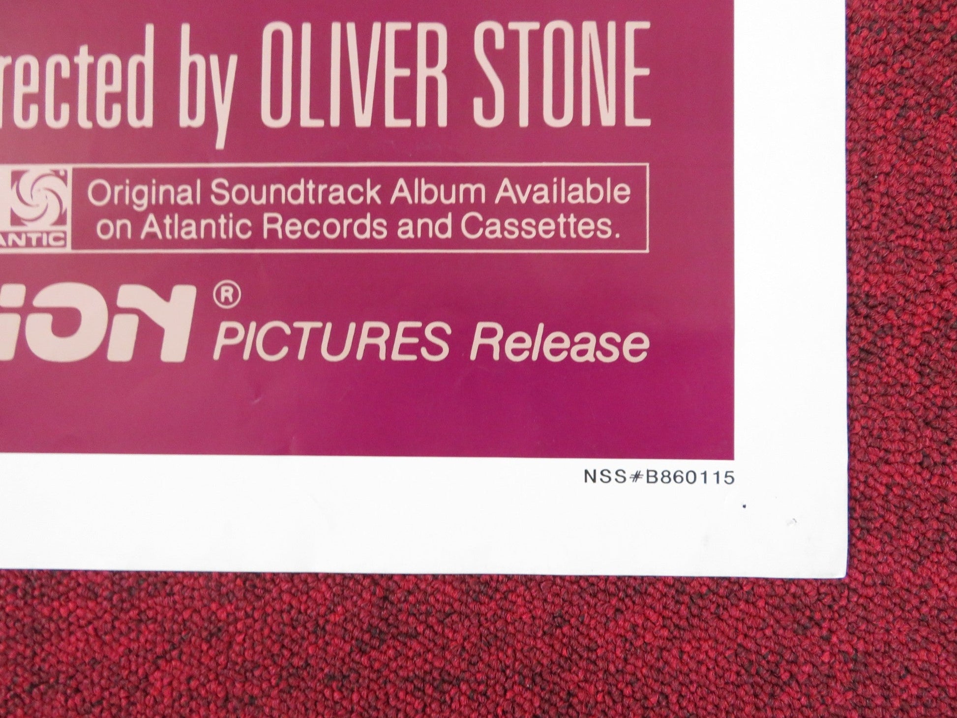 PLATOON FOLDED US ONE SHEET POSTER TOM BERENGER WILLEM DAFOE 1986 Rendezvous Cinema Movie posters