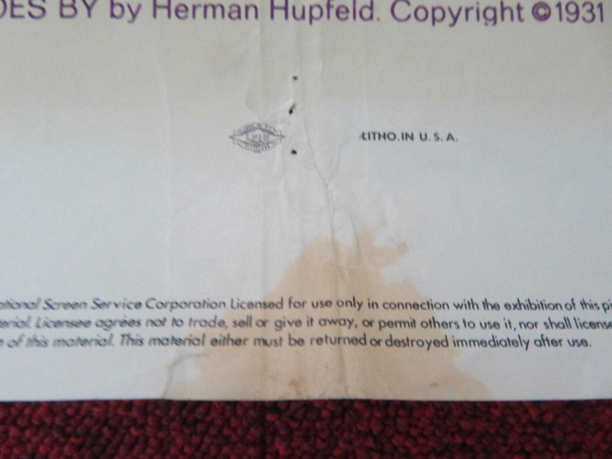 PLAY IT AGAIN, SAM US ONE SHEET ROLLED POSTER WOODY ALLEN DIANE KEATON 1972 Movie posters