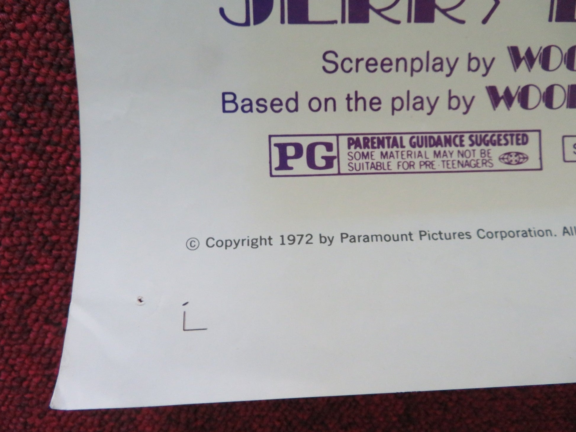 PLAY IT AGAIN, SAM US ONE SHEET ROLLED POSTER WOODY ALLEN DIANE KEATON 1972 Movie posters