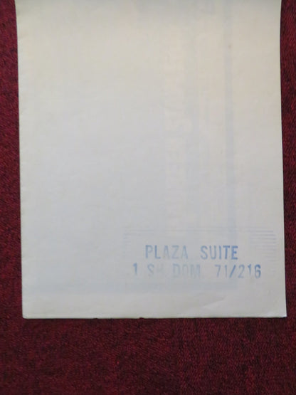 PLAZA SUITE FOLDED US ONE SHEET POSTER WALTER MATTHAU LEE GRANT 1971 Rendezvous Cinema Movie posters