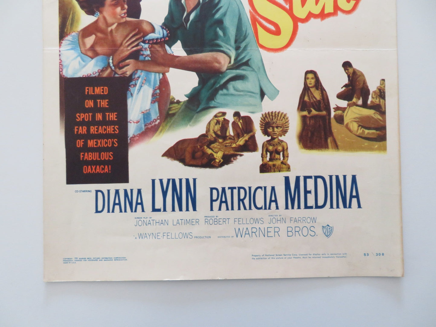 PLUNDER OF THE SUN US INSERT POSTER GLENN FORD DIANA LYNN 1953 Rendezvous Cinema Movie posters