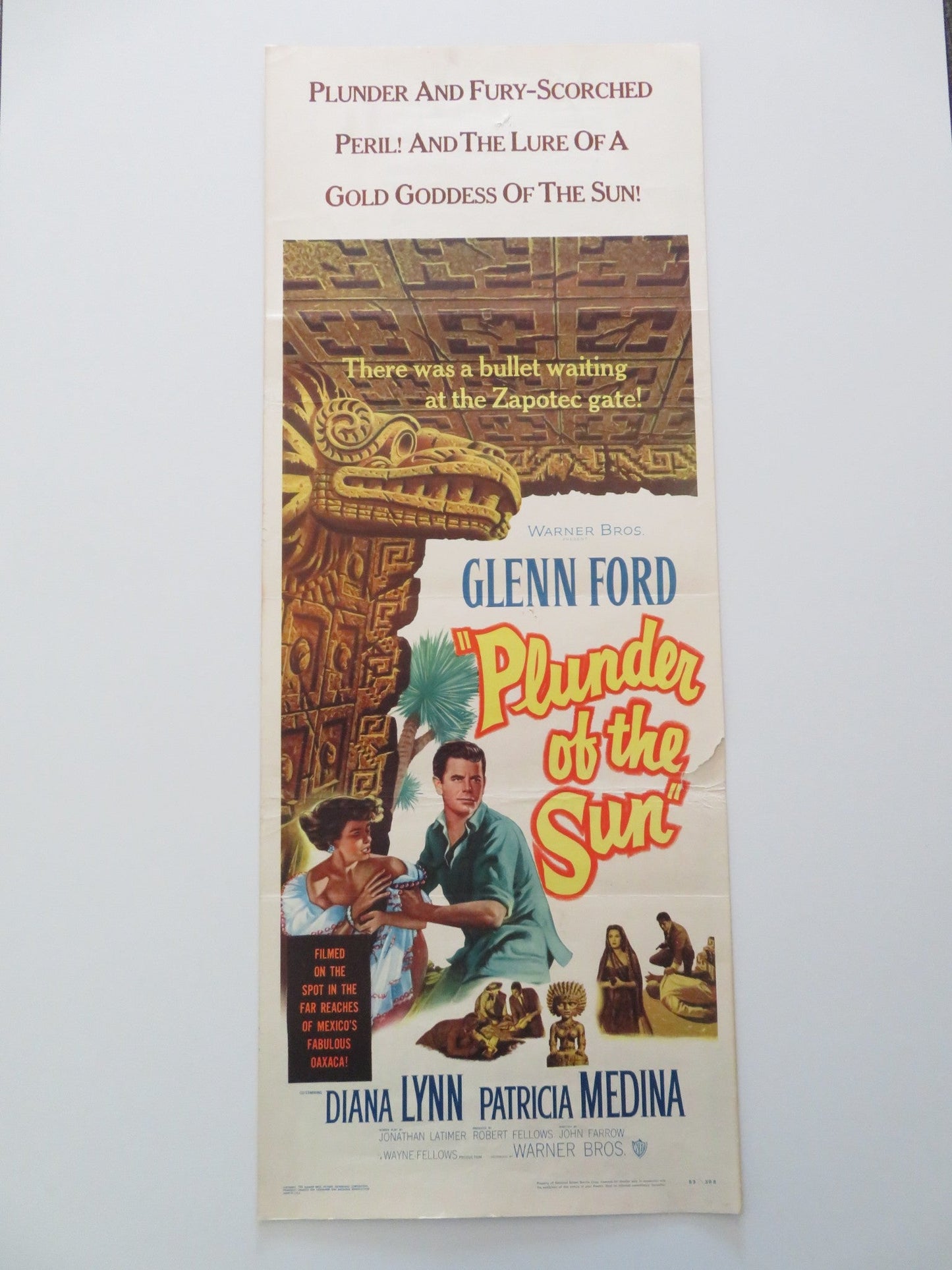 PLUNDER OF THE SUN US INSERT POSTER GLENN FORD DIANA LYNN 1953 Rendezvous Cinema Movie posters