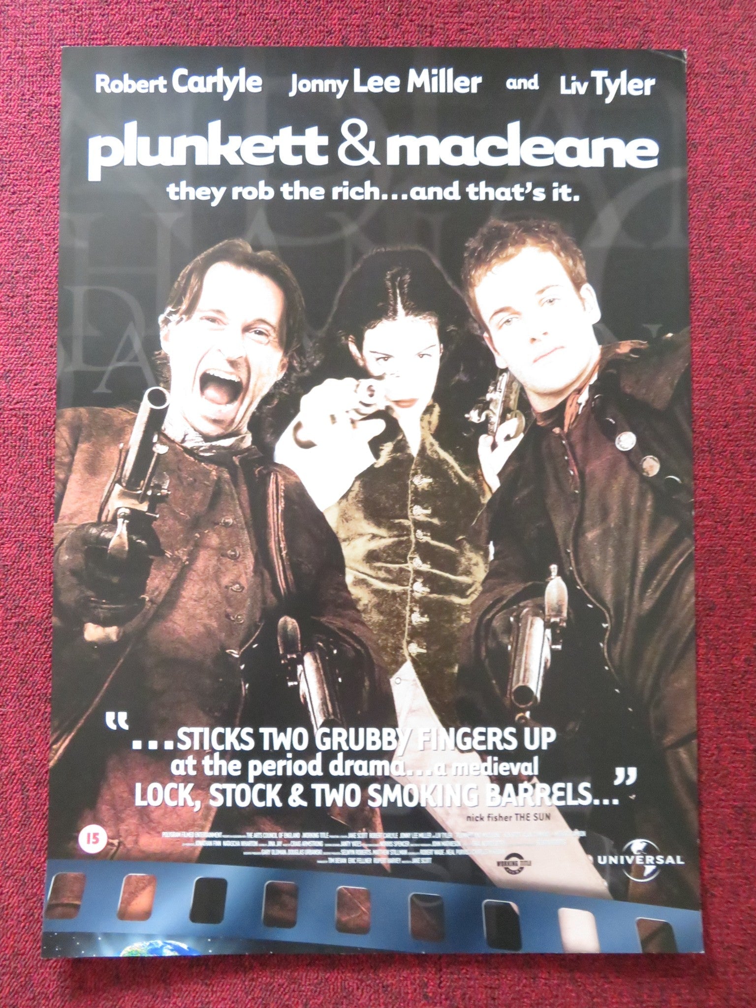 PLUNKETTE & MACLEANE VHS VIDEO POSTER ROBERT CARLYLE LIV TYLER 1999 Rendezvous Cinema Movie posters