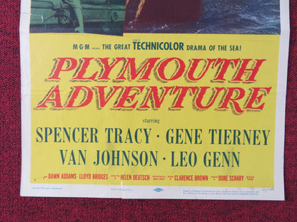 PLYMOUTH ADVENTURE US INSERT POSTER SPENCER TRACY GENE TIERNEY 1952 Rendezvous Cinema Movie posters