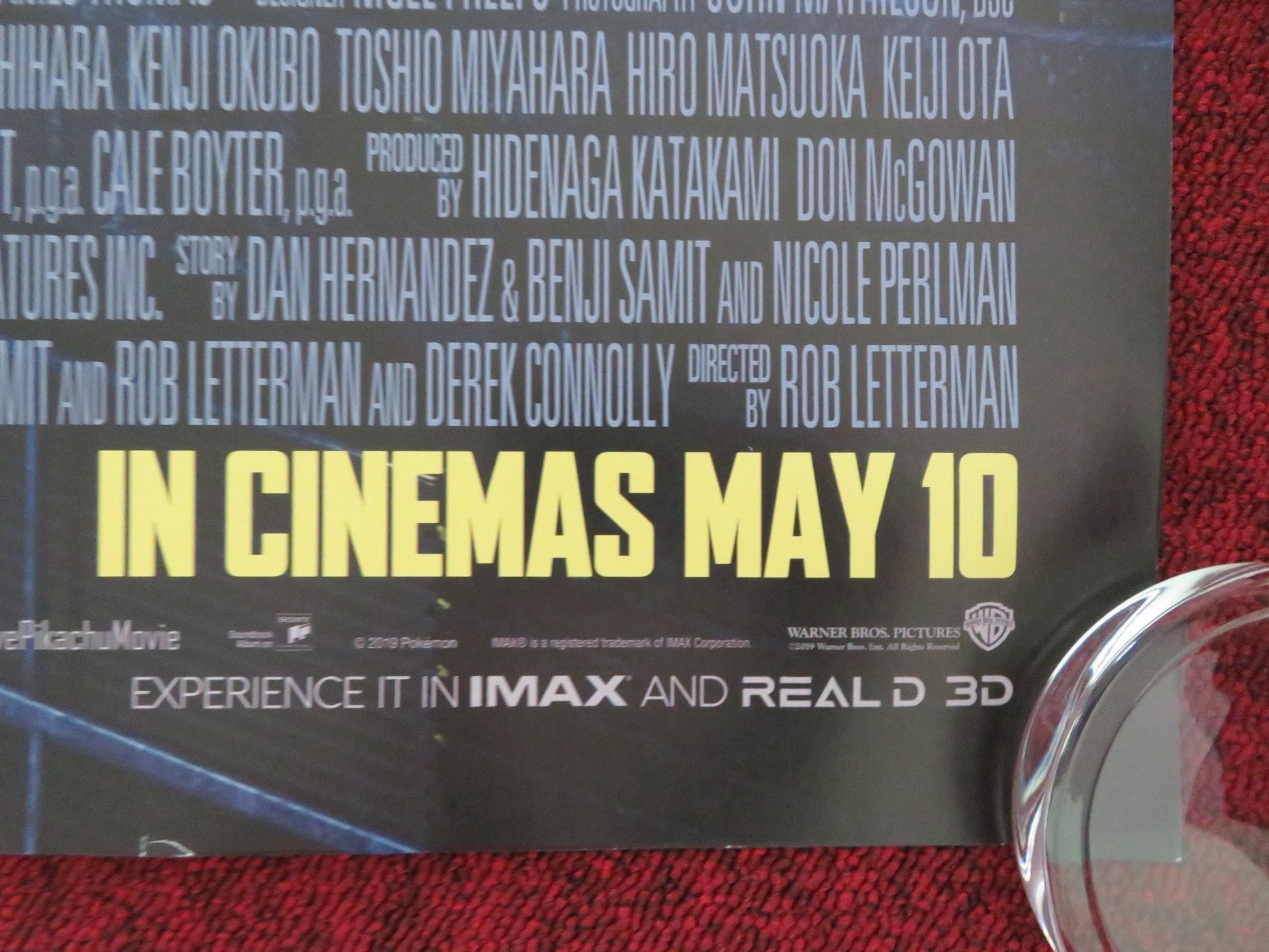 POKEMON DETECTIVE PIKACHU - B UK QUAD ROLLED POSTER RYAN REYNOLDS B. NIGHY 2019 Movie posters