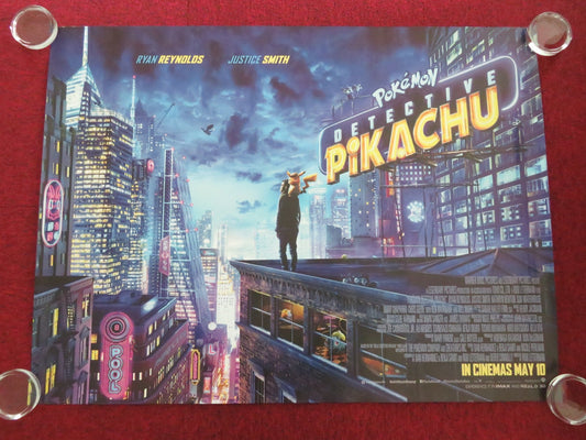 POKEMON DETECTIVE PIKACHU - B UK QUAD ROLLED POSTER RYAN REYNOLDS B. NIGHY 2019 Movie posters