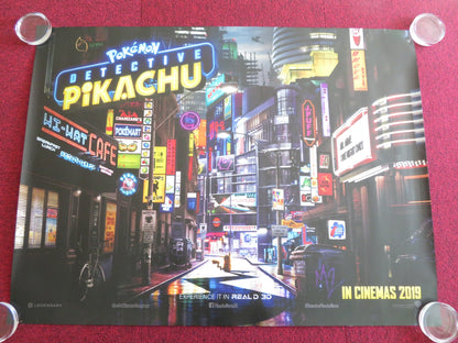 POKEMON DETECTIVE PIKACHU UK QUAD ROLLED POSTER RYAN REYNOLDS BILL NIGHY 2019 Rendezvous Cinema Movie posters