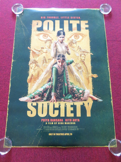 POLITE SOCIETY US ONE SHEET ROLLED POSTER PRIYA KANSARA RITU ARYA 2023 Rendezvous Cinema Movie posters