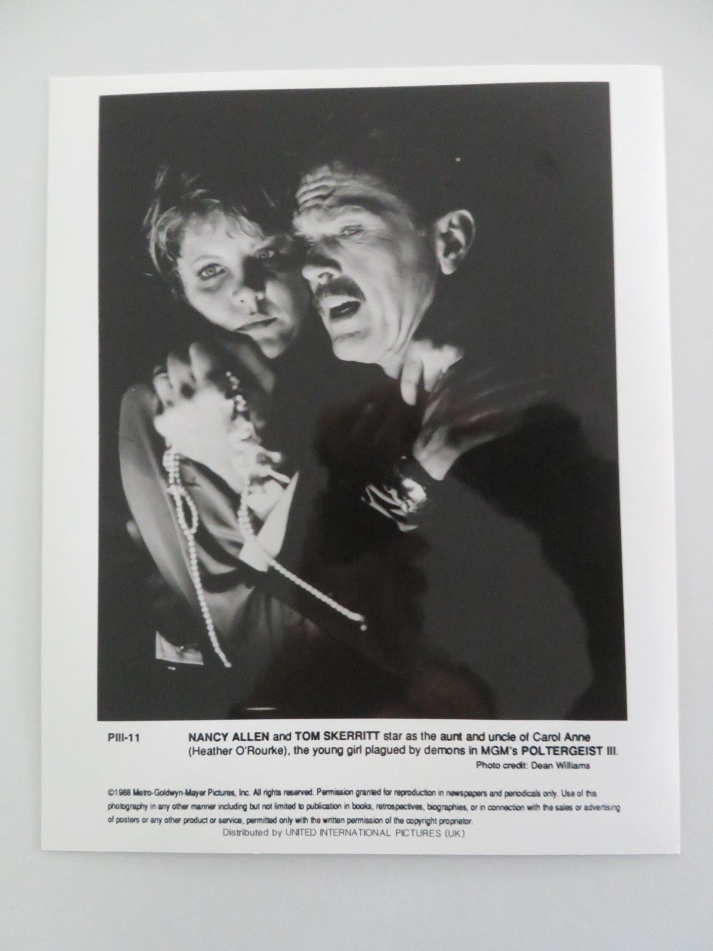 POLTERGEIST III MOVIE STILL PHOTO LOT OF 6 TOM SKERITT HEATHER O'ROURKE 1988 Movie posters