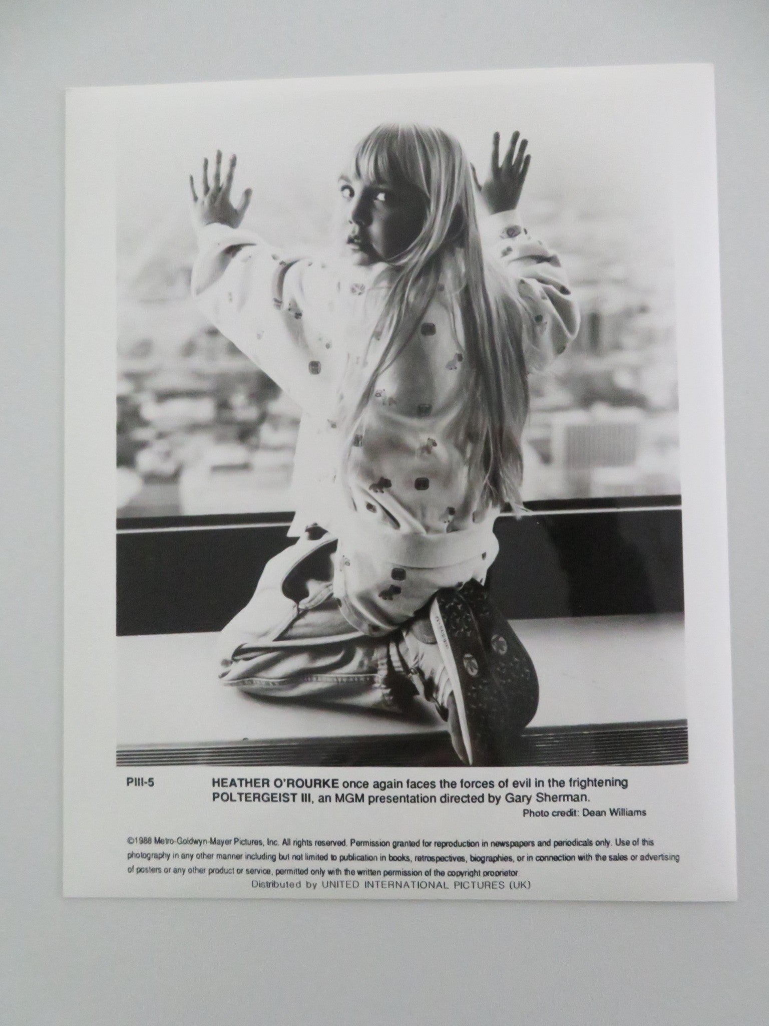 POLTERGEIST III MOVIE STILL PHOTO LOT OF 6 TOM SKERITT HEATHER O'ROURKE 1988 Movie posters