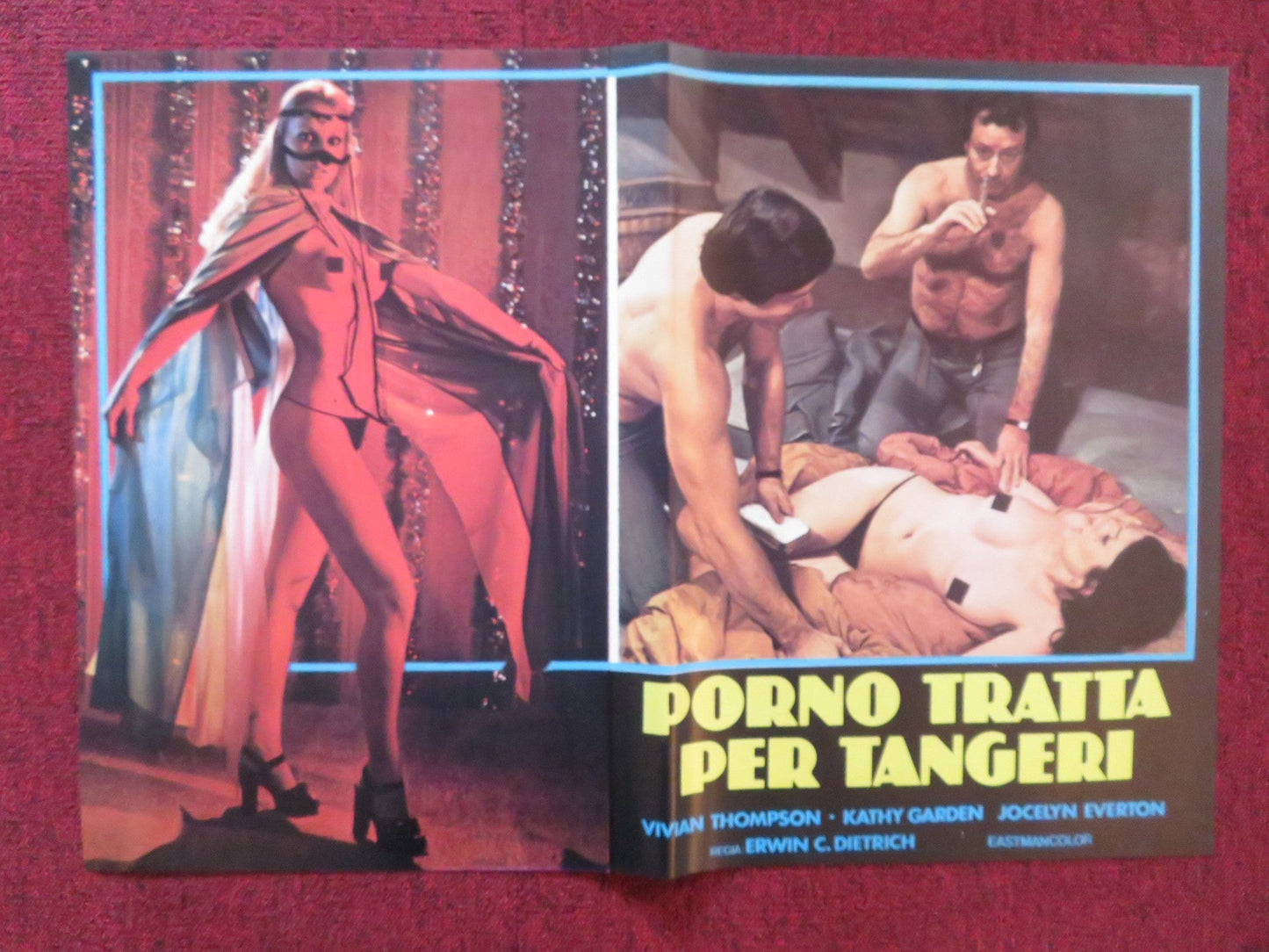 PORNO TRATTA PER TANGERI - E ITALIAN FOTOBUSTA POSTER VIVIAN THOMPSON 1977 Rendezvous Cinema Movie posters